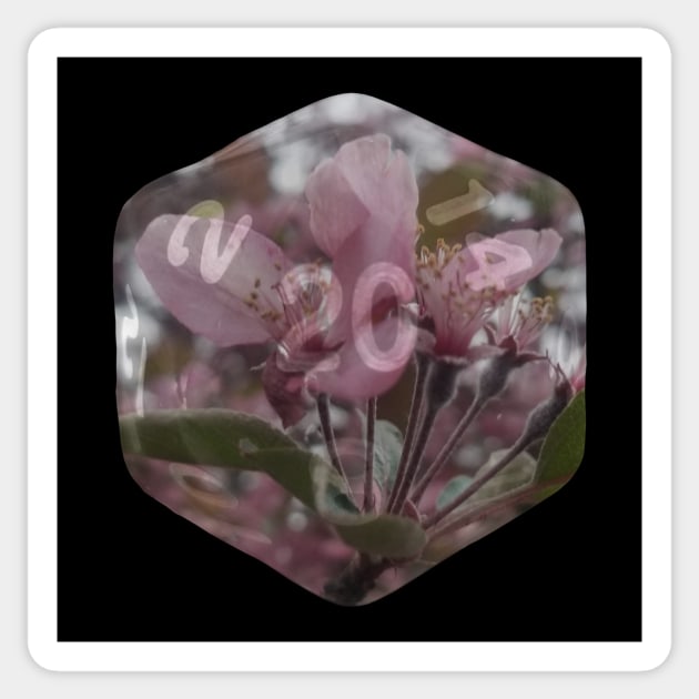 Nat20 Pink blossom Sticker by Geomhectic